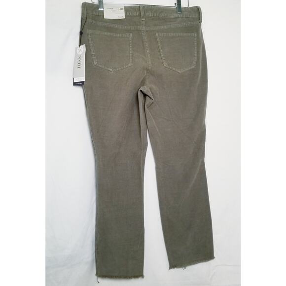 NYDJ LIFT TUCK Alina Lift & Tuck Tech Ankle Skinny Pants Olive Green Jeans Sz 10 - Picture 3 of 16